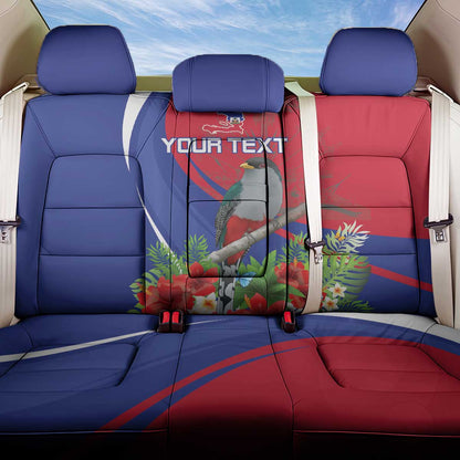 Personalized Afro-Haitians Back Car Seat Cover Hispaniolan Trogon Sporty Style - African Pride
