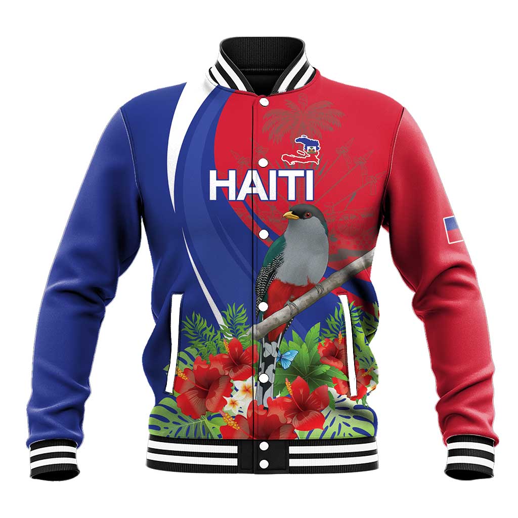 Personalized Afro-Haitians Baseball Jacket Hispaniolan Trogon Sporty Style - African Pride