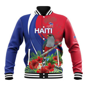 Personalized Afro-Haitians Baseball Jacket Hispaniolan Trogon Sporty Style - African Pride