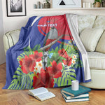 Personalized Afro-Haitians Blanket Hispaniolan Trogon Sporty Style - African Pride