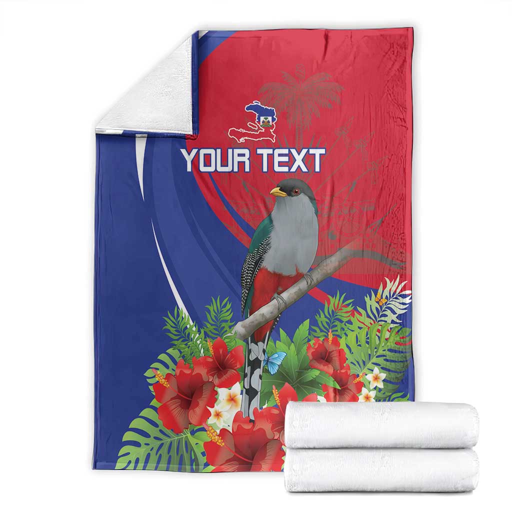 Personalized Afro-Haitians Blanket Hispaniolan Trogon Sporty Style - African Pride