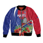 Personalized Afro-Haitians Bomber Jacket Hispaniolan Trogon Sporty Style - African Pride