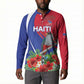 Personalized Afro-Haitians Button Sweatshirt Hispaniolan Trogon Sporty Style