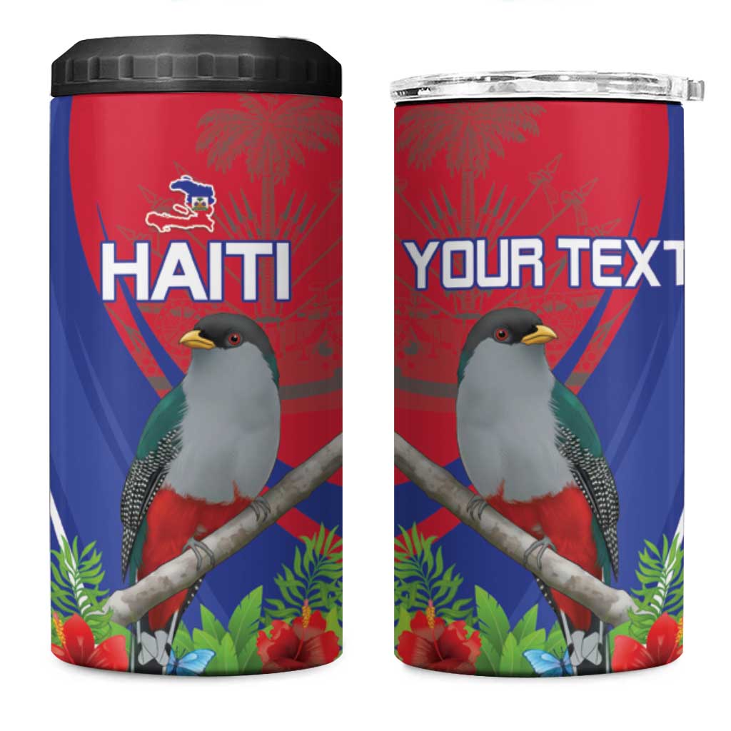 Personalized Afro-Haitians 4 in 1 Can Cooler Tumbler Hispaniolan Trogon Sporty Style - African Pride