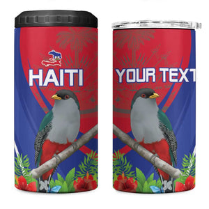Personalized Afro-Haitians 4 in 1 Can Cooler Tumbler Hispaniolan Trogon Sporty Style - African Pride