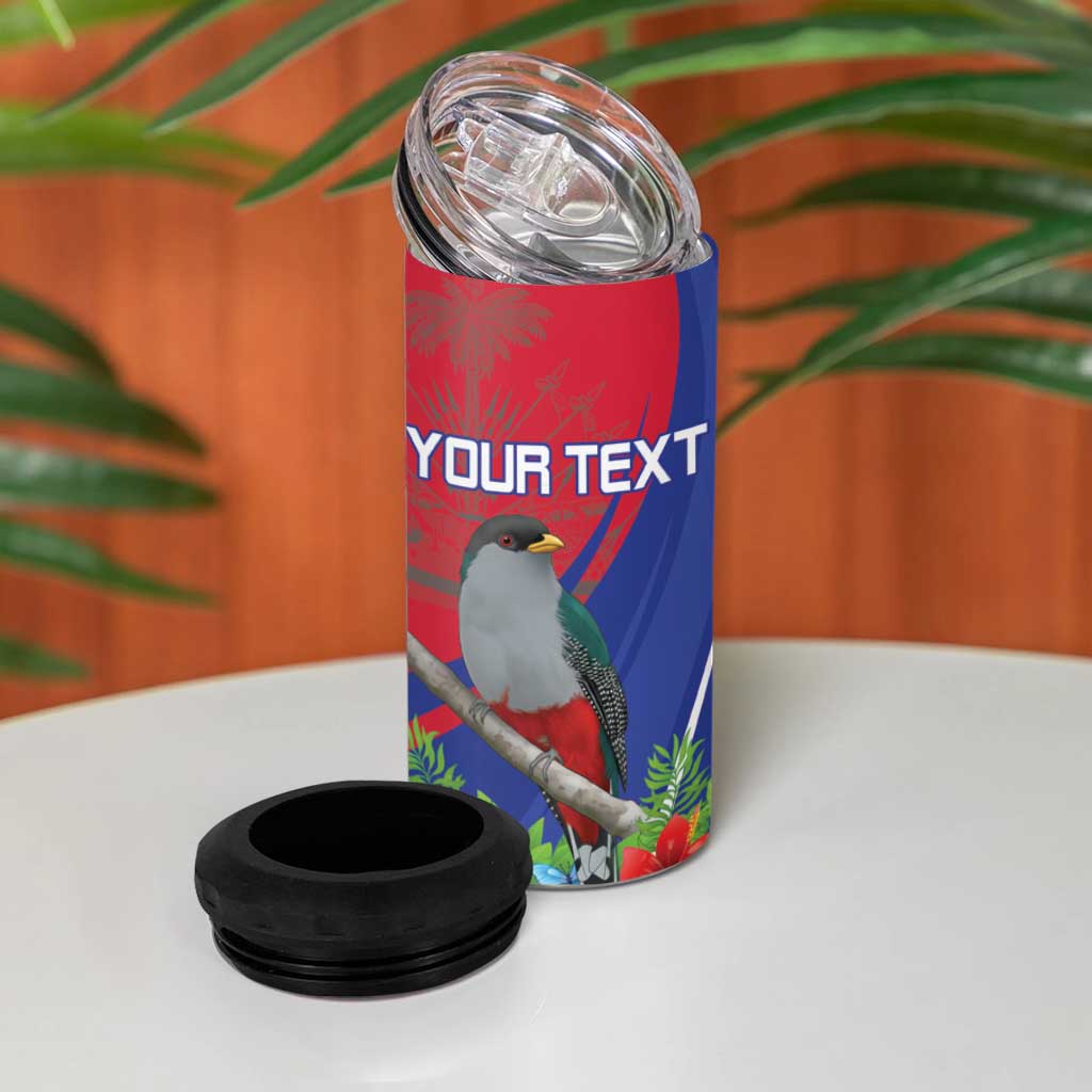 Personalized Afro-Haitians 4 in 1 Can Cooler Tumbler Hispaniolan Trogon Sporty Style - African Pride