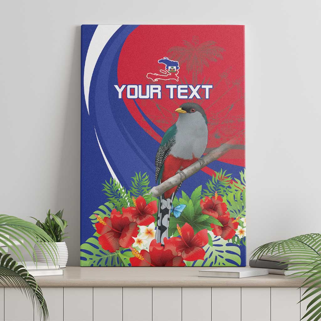 Personalized Afro-Haitians Canvas Wall Art Hispaniolan Trogon Sporty Style - African Pride