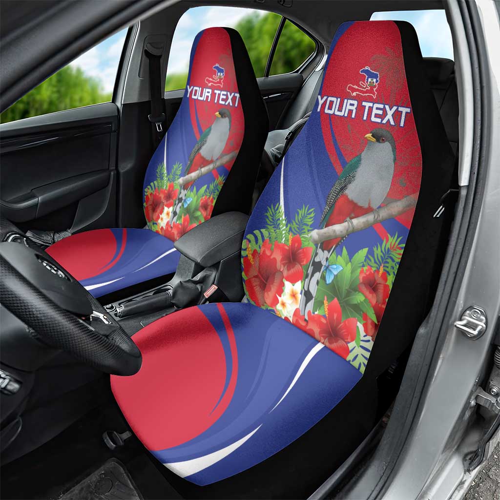 Personalized Afro-Haitians Car Seat Cover Hispaniolan Trogon Sporty Style - African Pride