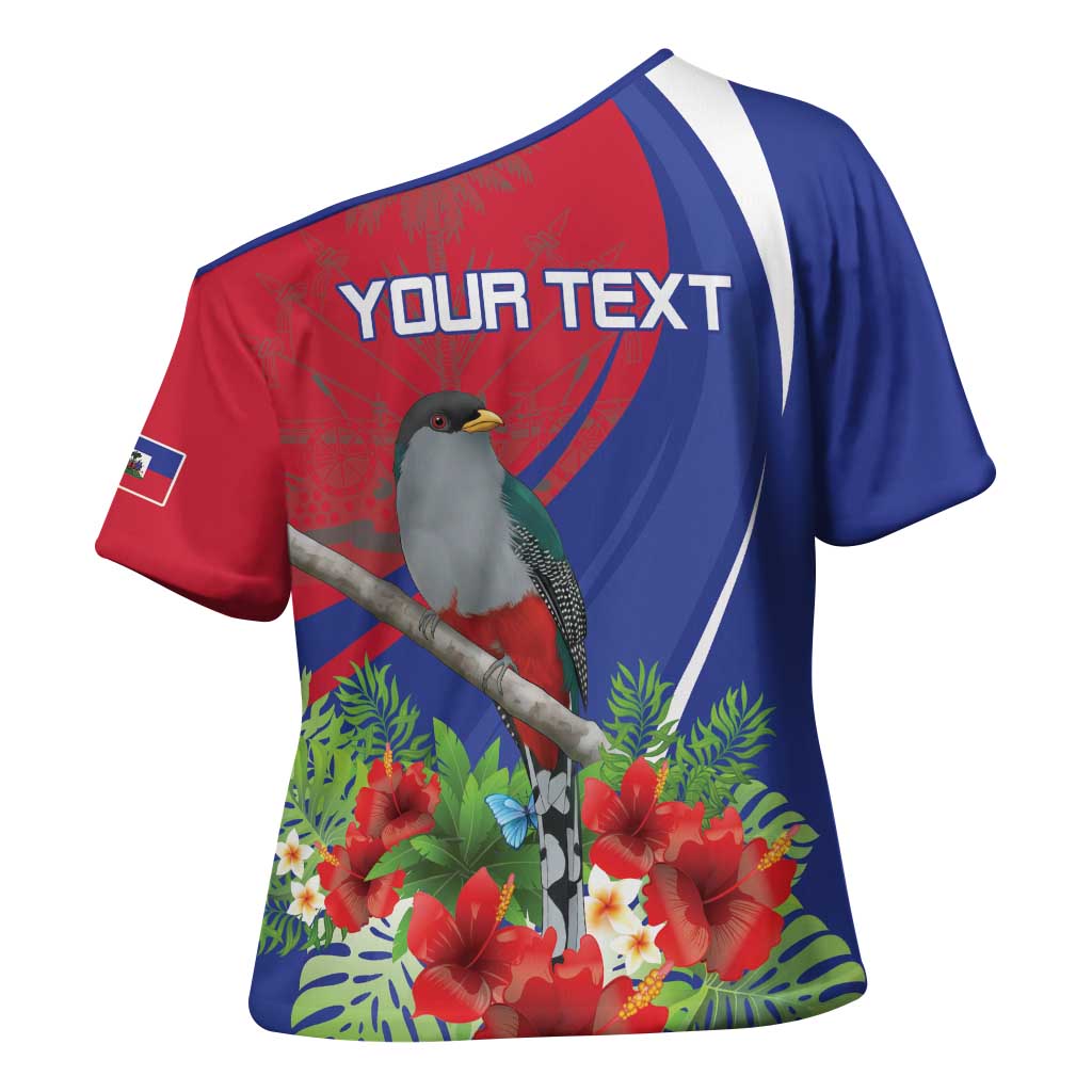 Personalized Afro-Haitians Cross Shoulder Shirt Hispaniolan Trogon Sporty Style