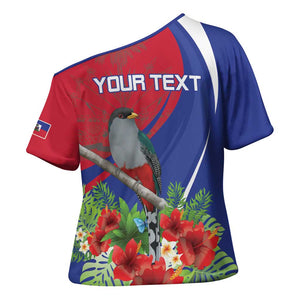 Personalized Afro-Haitians Cross Shoulder Shirt Hispaniolan Trogon Sporty Style