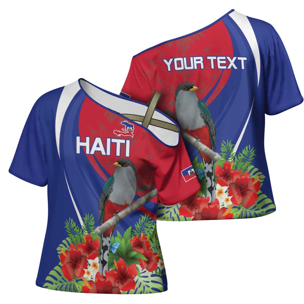 Personalized Afro-Haitians Cross Shoulder Shirt Hispaniolan Trogon Sporty Style