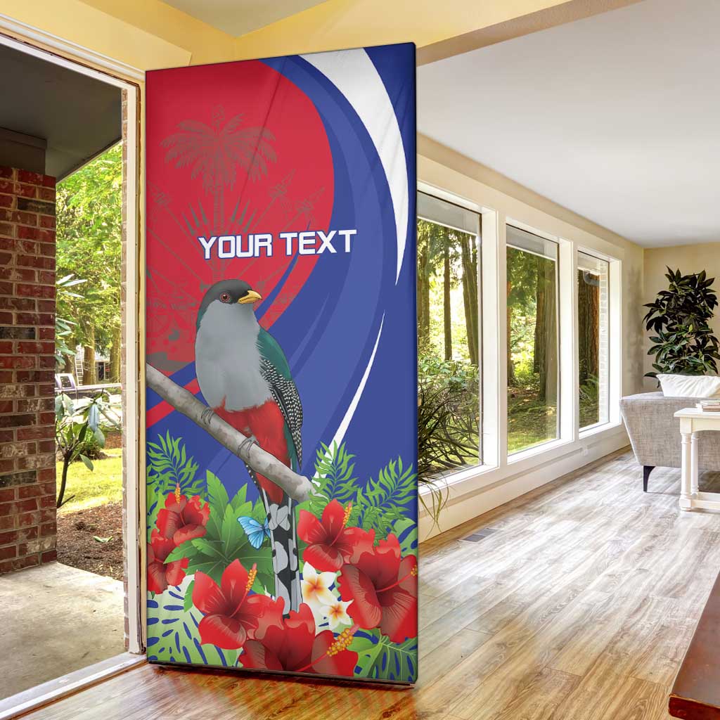 Personalized Afro-Haitians Door Cover Hispaniolan Trogon Sporty Style