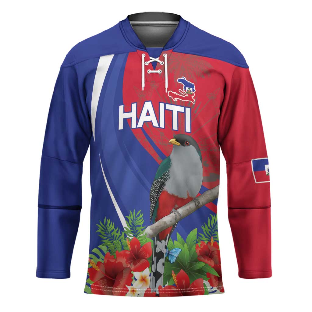 Personalized Afro-Haitians Hockey Jersey Hispaniolan Trogon Sporty Style