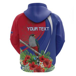 Personalized Afro-Haitians Hoodie Hispaniolan Trogon Sporty Style - African Pride