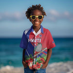 Personalized Afro-Haitians Kid Hawaiian Shirt Hispaniolan Trogon Sporty Style - African Pride