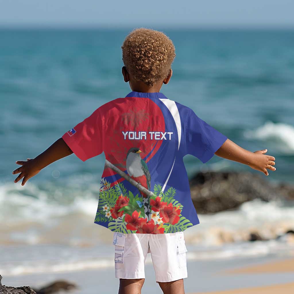 Personalized Afro-Haitians Kid Hawaiian Shirt Hispaniolan Trogon Sporty Style - African Pride