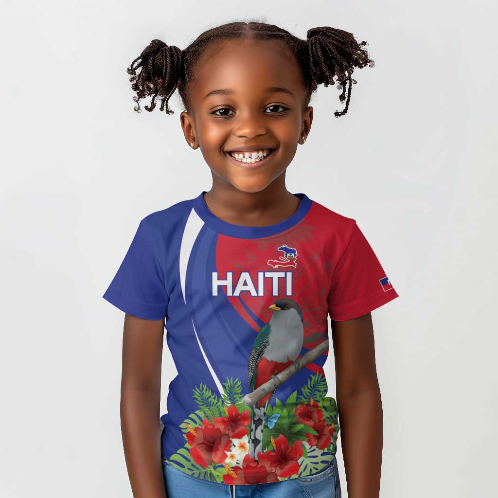 Personalized Afro-Haitians Kid T shirt Hispaniolan Trogon Sporty Style - African Pride