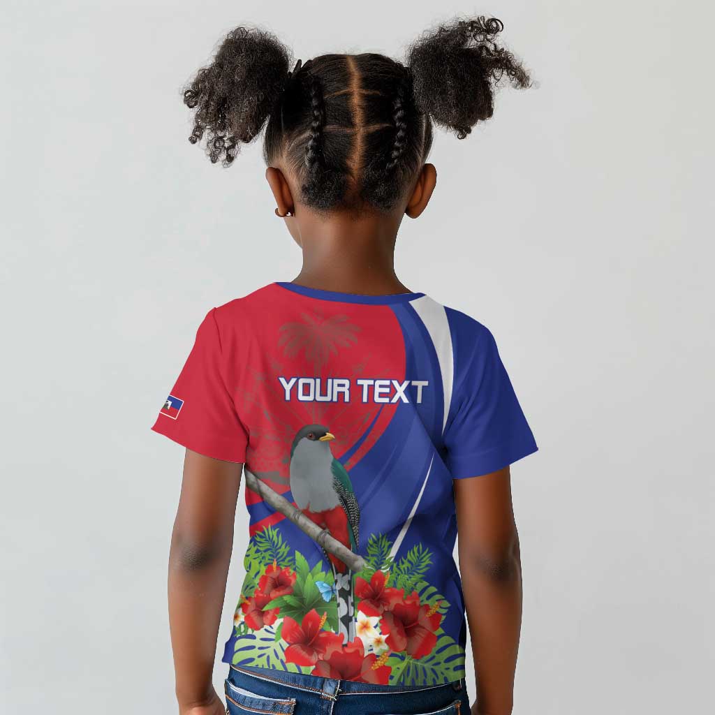 Personalized Afro-Haitians Kid T shirt Hispaniolan Trogon Sporty Style - African Pride