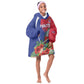 Personalized Afro-Haitians Kid Wearable Blanket Hoodie Hispaniolan Trogon Sporty Style - African Pride