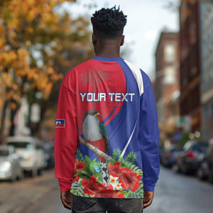 Personalized Afro-Haitians Long Sleeve Shirt Hispaniolan Trogon Sporty Style - African Pride