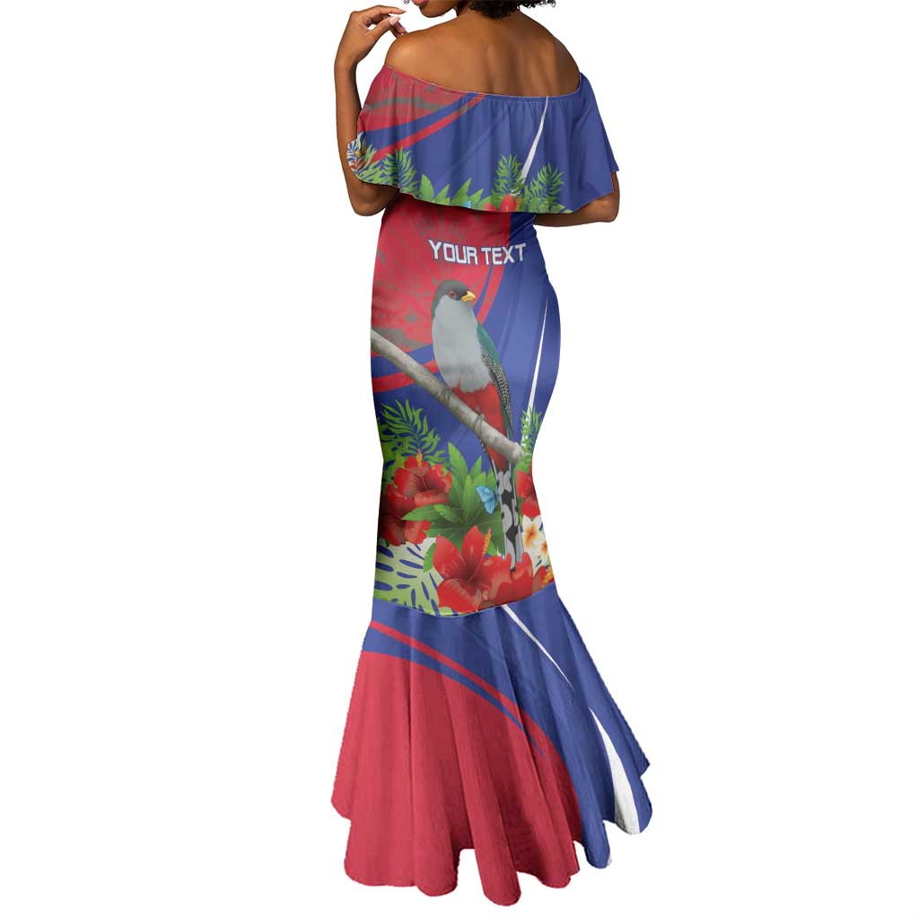 Personalized Afro-Haitians Mermaid Dress Hispaniolan Trogon Sporty Style - African Pride