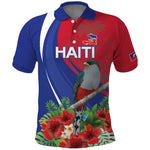 Personalized Afro-Haitians Polo Shirt Hispaniolan Trogon Sporty Style - African Pride