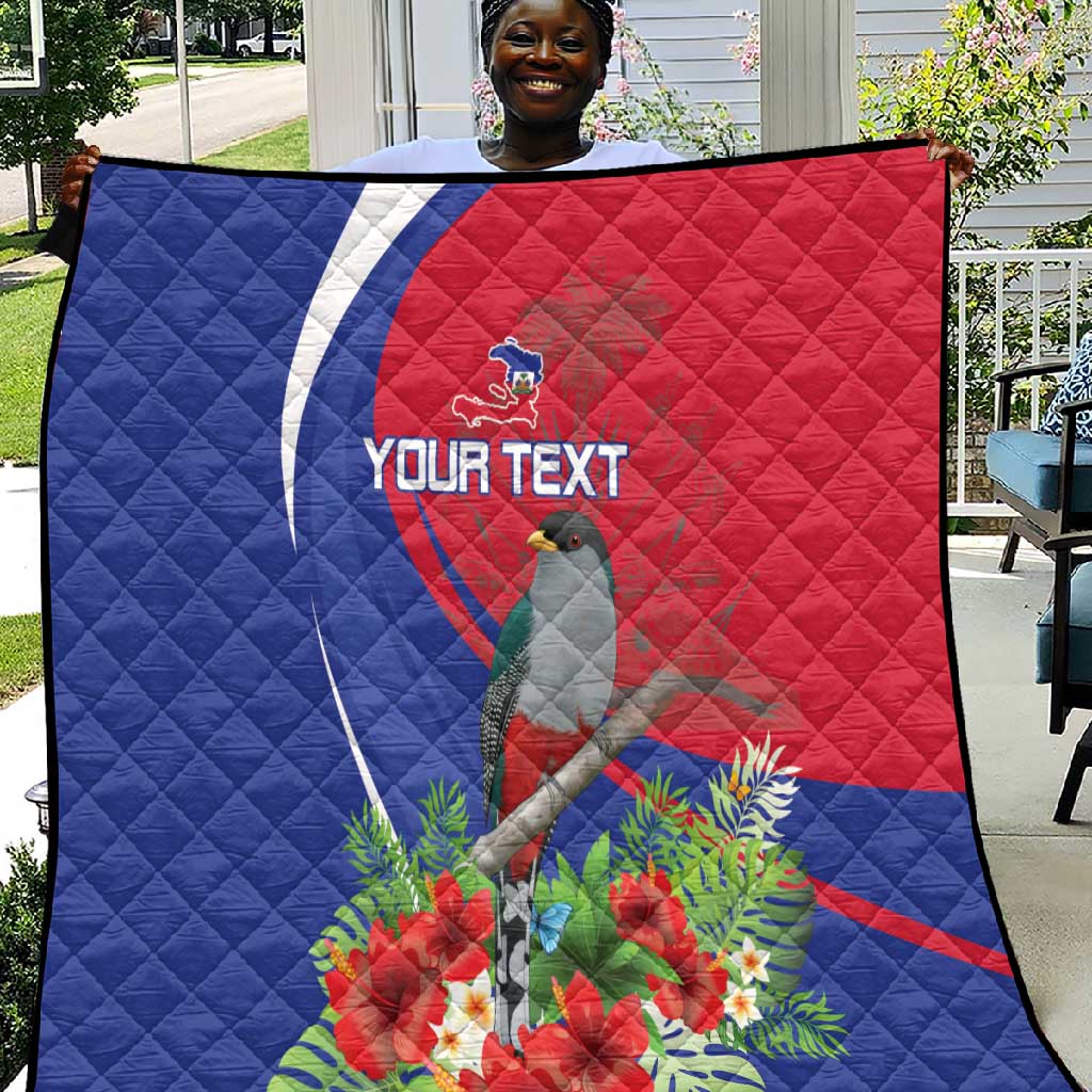 Personalized Afro-Haitians Quilt Hispaniolan Trogon Sporty Style - African Pride