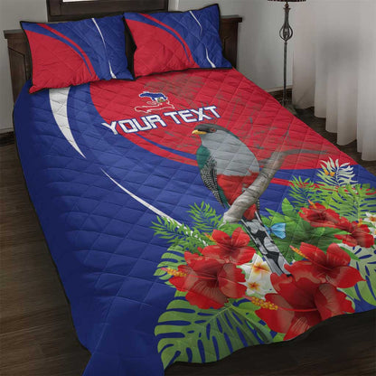 Personalized Afro-Haitians Quilt Bed Set Hispaniolan Trogon Sporty Style - African Pride