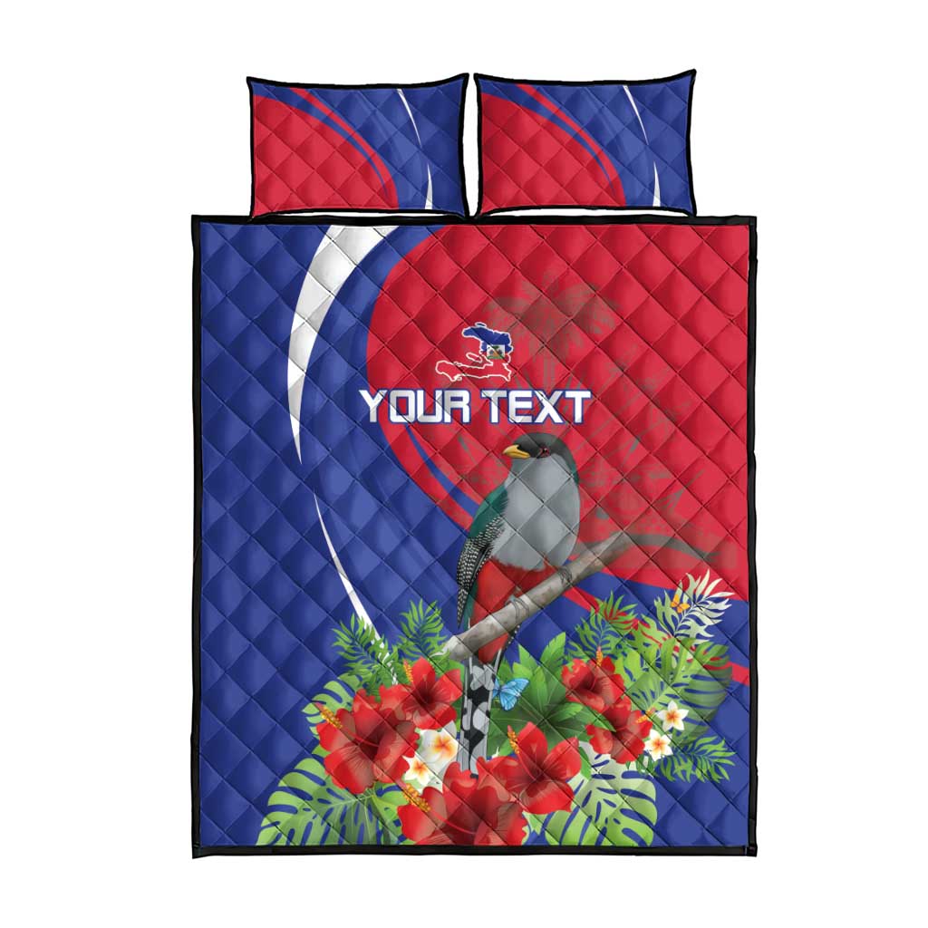 Personalized Afro-Haitians Quilt Bed Set Hispaniolan Trogon Sporty Style - African Pride
