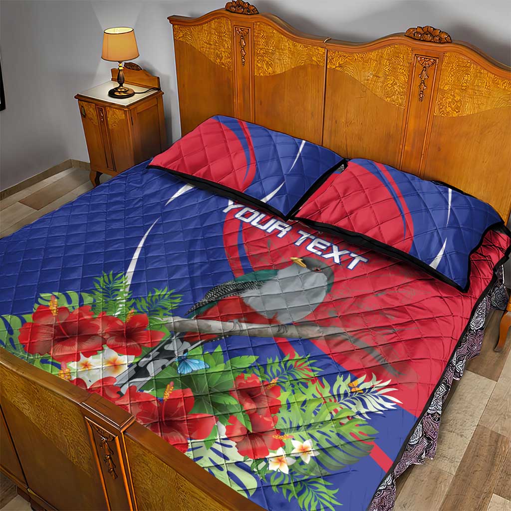 Personalized Afro-Haitians Quilt Bed Set Hispaniolan Trogon Sporty Style - African Pride