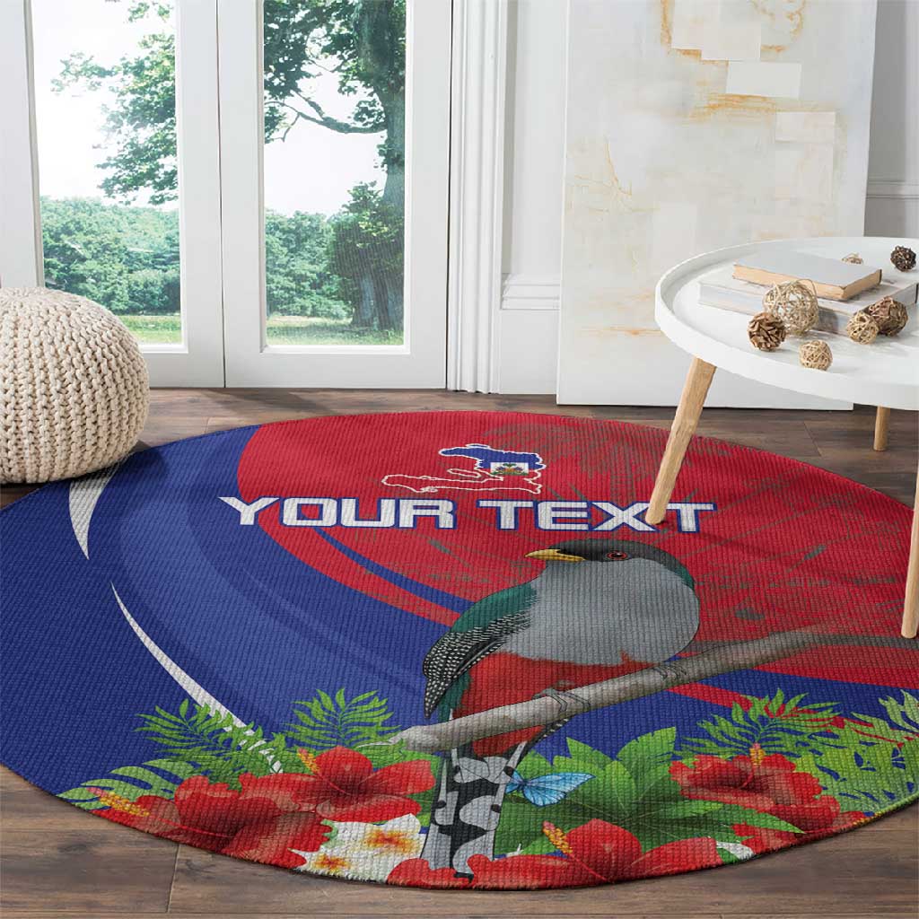 Personalized Afro-Haitians Round Carpet Hispaniolan Trogon Sporty Style - African Pride