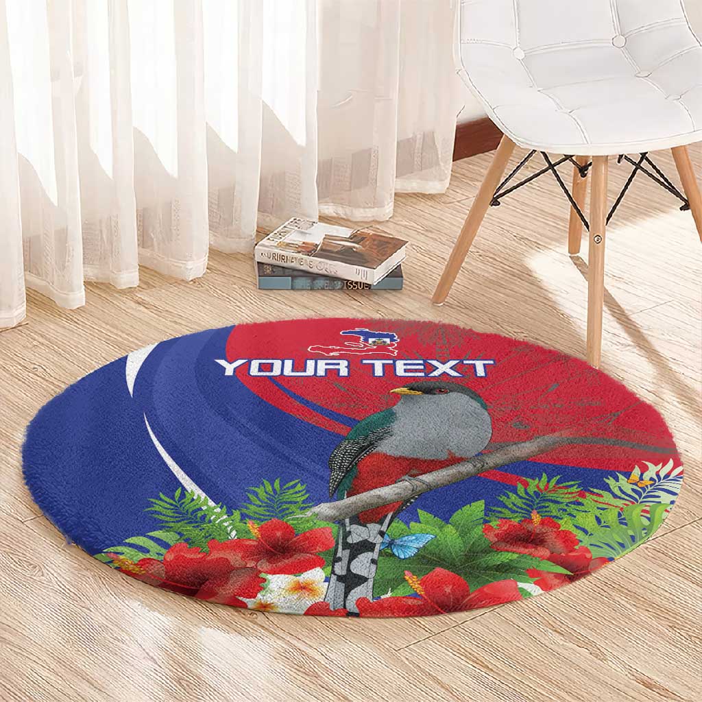 Personalized Afro-Haitians Round Carpet Hispaniolan Trogon Sporty Style - African Pride
