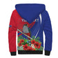 Personalized Afro-Haitians Sherpa Hoodie Hispaniolan Trogon Sporty Style - African Pride