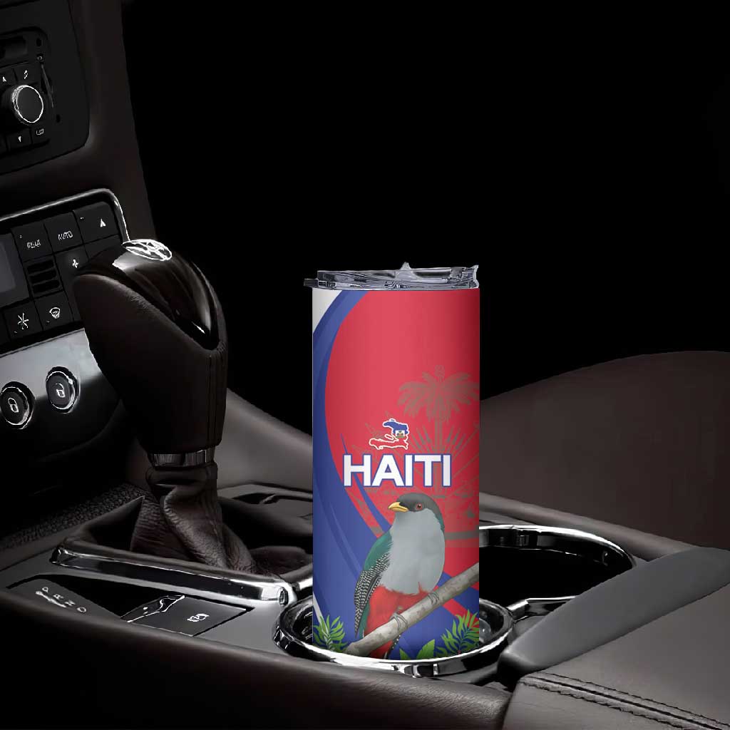 Personalized Afro-Haitians Skinny Tumbler Hispaniolan Trogon Sporty Style - African Pride