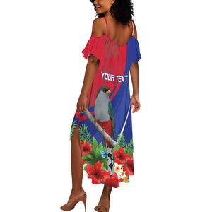 Personalized Afro-Haitians Summer Maxi Dress Hispaniolan Trogon Sporty Style - African Pride