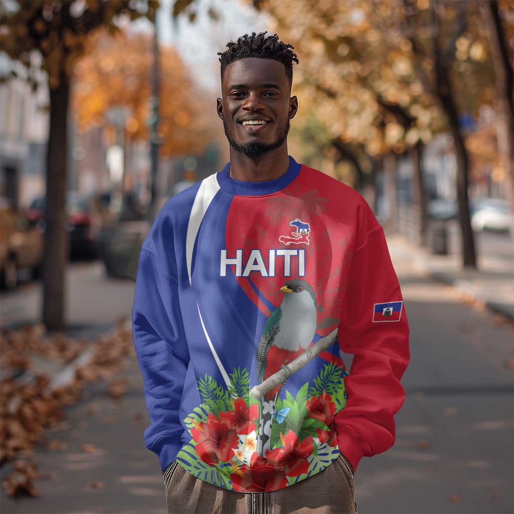Personalized Afro-Haitians Sweatshirt Hispaniolan Trogon Sporty Style - African Pride