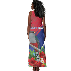 Personalized Afro-Haitians Tank Maxi Dress Hispaniolan Trogon Sporty Style - African Pride