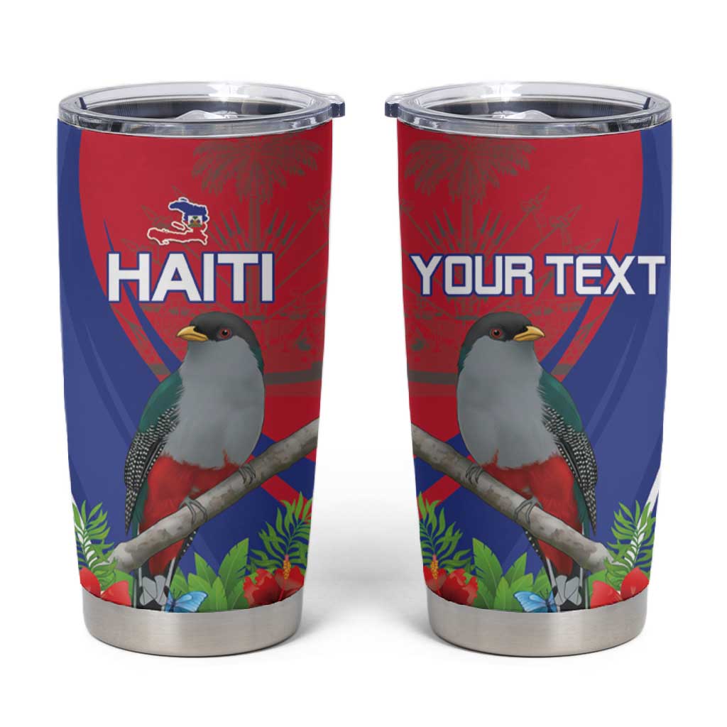 Personalized Afro-Haitians Tumbler Cup Hispaniolan Trogon Sporty Style - African Pride