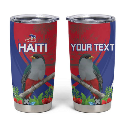 Personalized Afro-Haitians Tumbler Cup Hispaniolan Trogon Sporty Style - African Pride