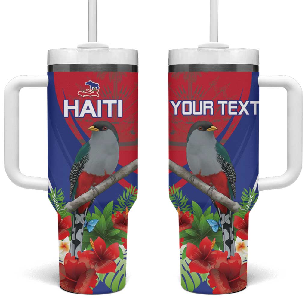 Personalized Afro-Haitians Tumbler With Handle Hispaniolan Trogon Sporty Style - African Pride