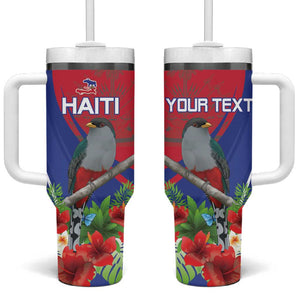 Personalized Afro-Haitians Tumbler With Handle Hispaniolan Trogon Sporty Style - African Pride