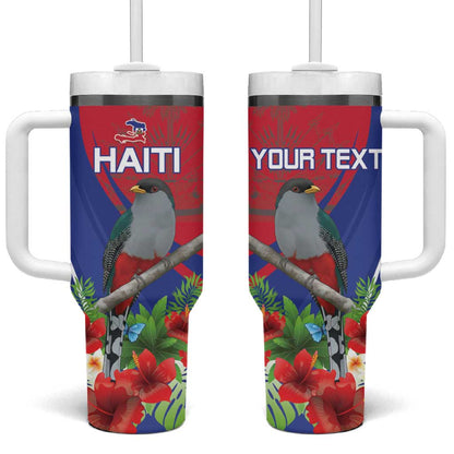 Personalized Afro-Haitians Tumbler With Handle Hispaniolan Trogon Sporty Style - African Pride