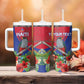 Personalized Afro-Haitians Tumbler With Handle Hispaniolan Trogon Sporty Style - African Pride