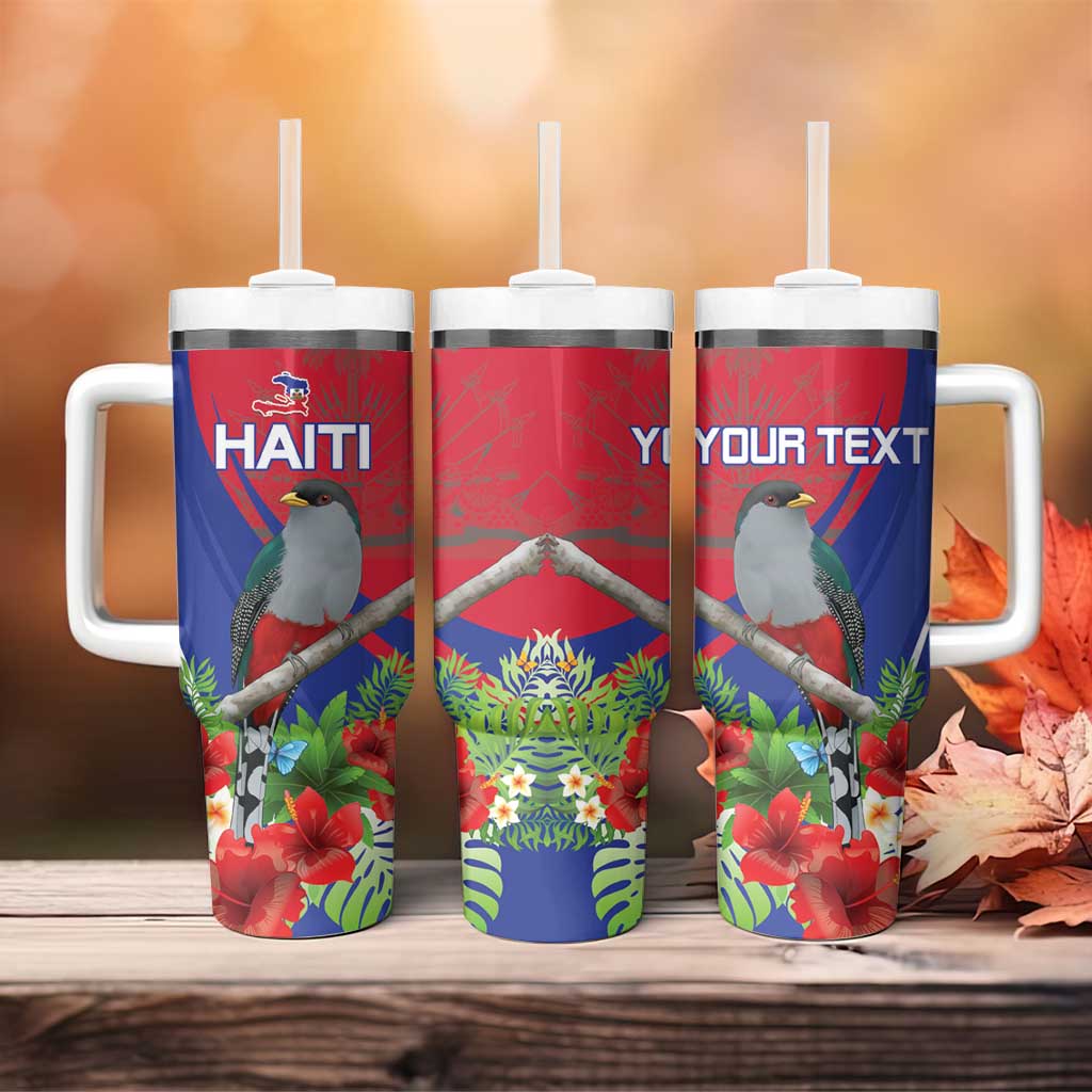 Personalized Afro-Haitians Tumbler With Handle Hispaniolan Trogon Sporty Style - African Pride