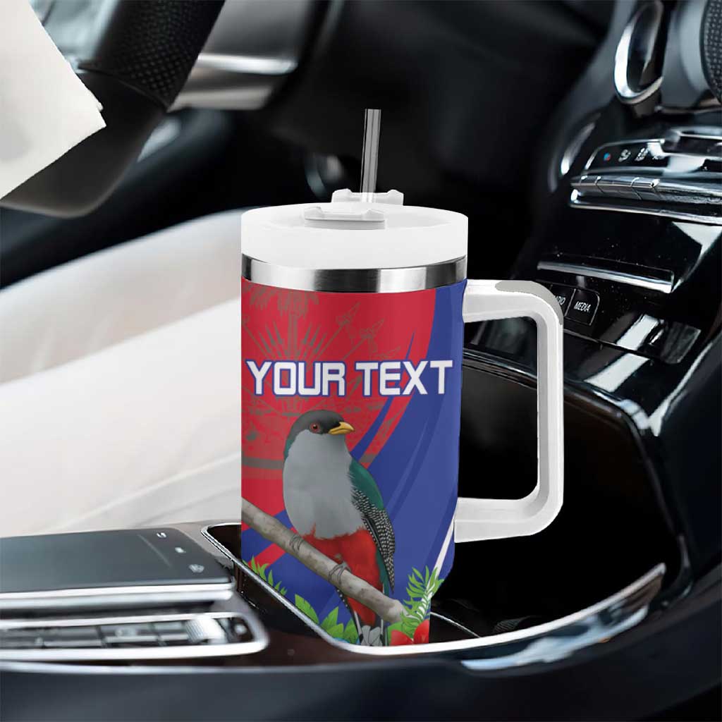 Personalized Afro-Haitians Tumbler With Handle Hispaniolan Trogon Sporty Style - African Pride
