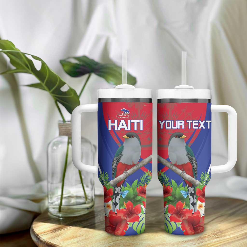 Personalized Afro-Haitians Tumbler With Handle Hispaniolan Trogon Sporty Style - African Pride