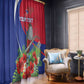 Personalized Afro-Haitians Window Curtain Hispaniolan Trogon Sporty Style - African Pride