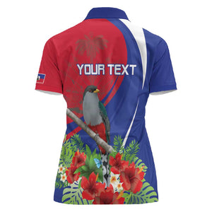 Personalized Afro-Haitians Women Polo Shirt Hispaniolan Trogon Sporty Style - African Pride