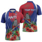 Personalized Afro-Haitians Zipper Polo Shirt Hispaniolan Trogon Sporty Style