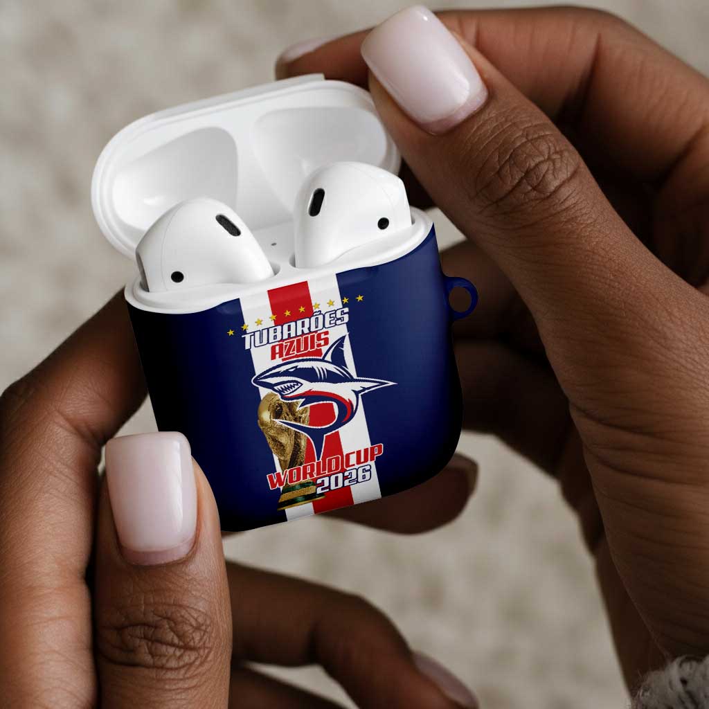 Cape Verde Football 2026 AirPods Case Tubaroes Azuis Go Champion
